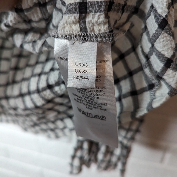 Maeve Anthropologie Plaid Ruffle Button Down Cottagecore Blouse - Picture 6 of 6